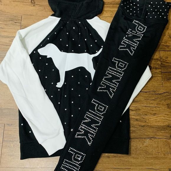 VS PINK PUP RHINESTONE BLING OUTFIT SET S - Picture 11 of 16